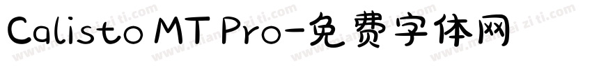 Calisto MT Pro字体转换